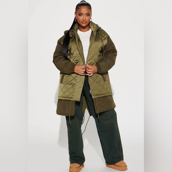 NWT Luxe Minimalist Timeless Zara Water Resistant Hooded Quilted Coat - Picture 3 of 17